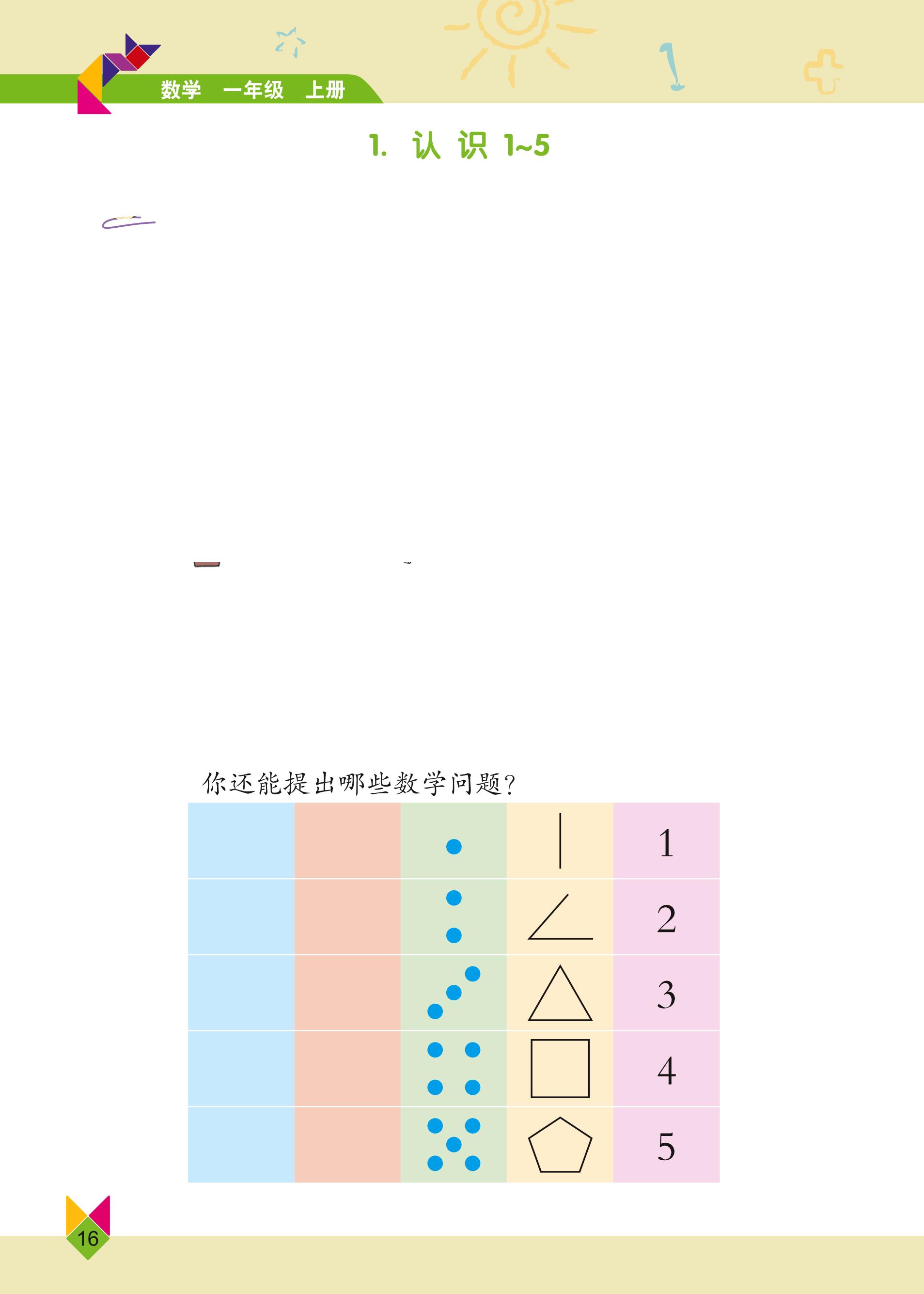 义务教育教科书·数学一年级上册（北京版）PDF高清文档下载